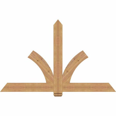 Ekena Millwork Redmond Smooth Timber Gable Bracket, Western Red Cedar, 72"W x 45"H x 1 1/2"D x 5 1/2"F, 15/12 Pitch GBW072X45X0206RED00SWR